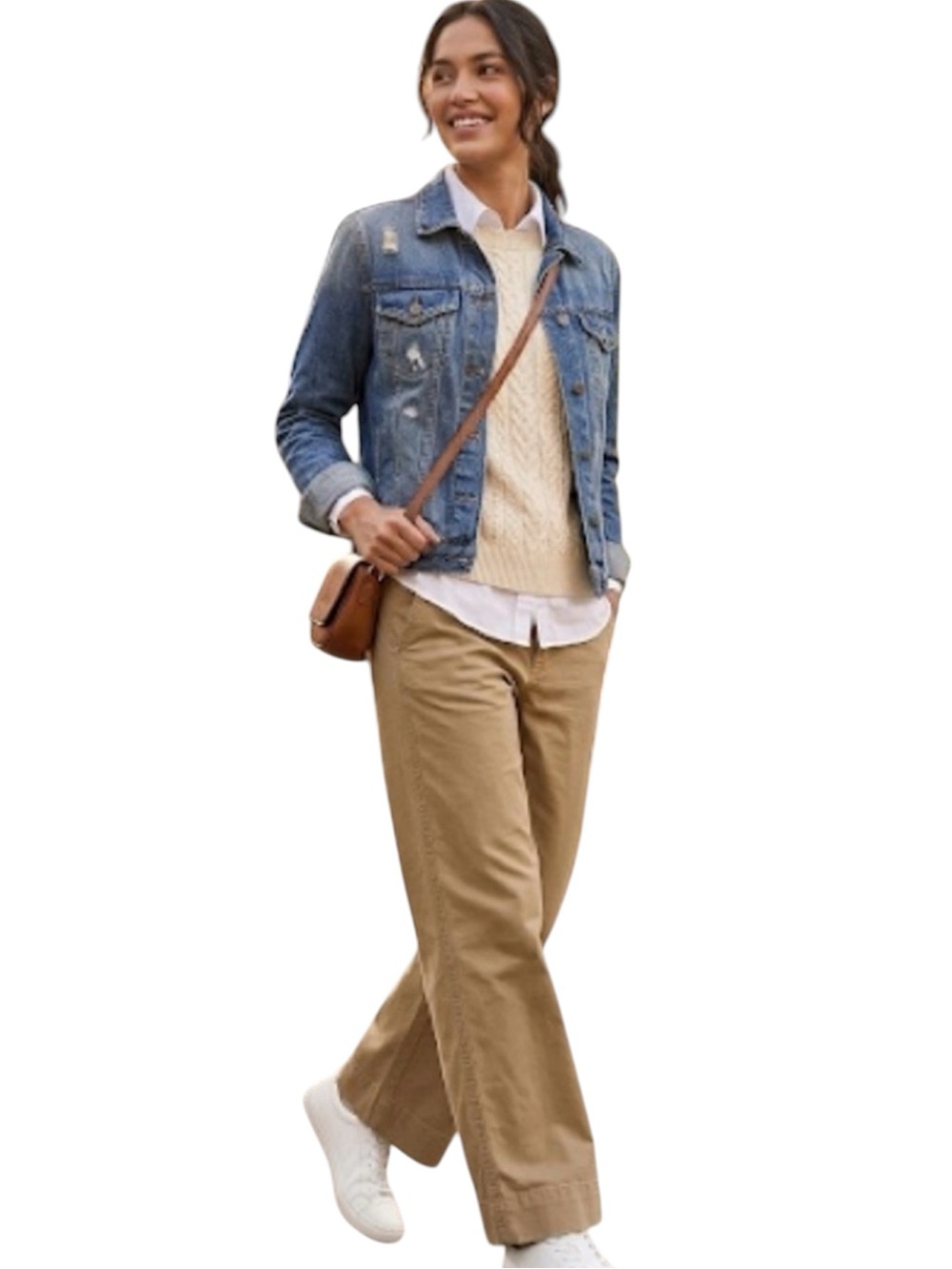 Joe Fresh Relaxed Straight-leg Khaki Brown Chino Pants Size 2